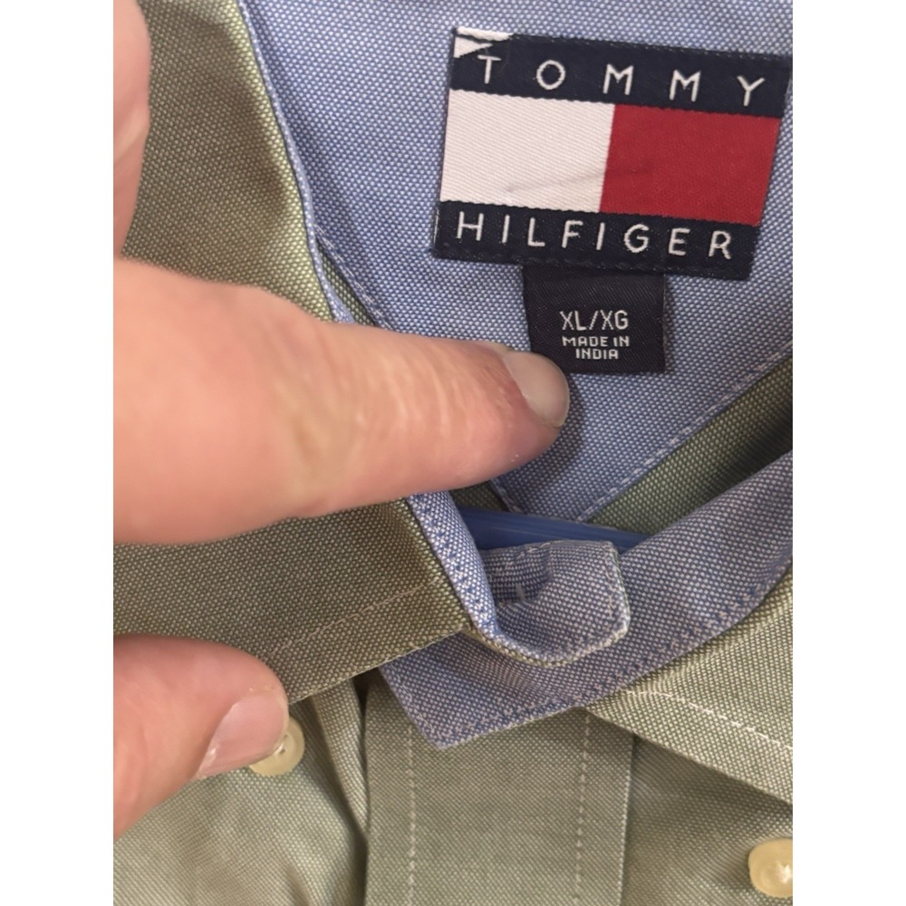 tommy hilfiger shirt men xl Mint Green Shirt Sleeve EUC 2006 - Picture 7 of 10
